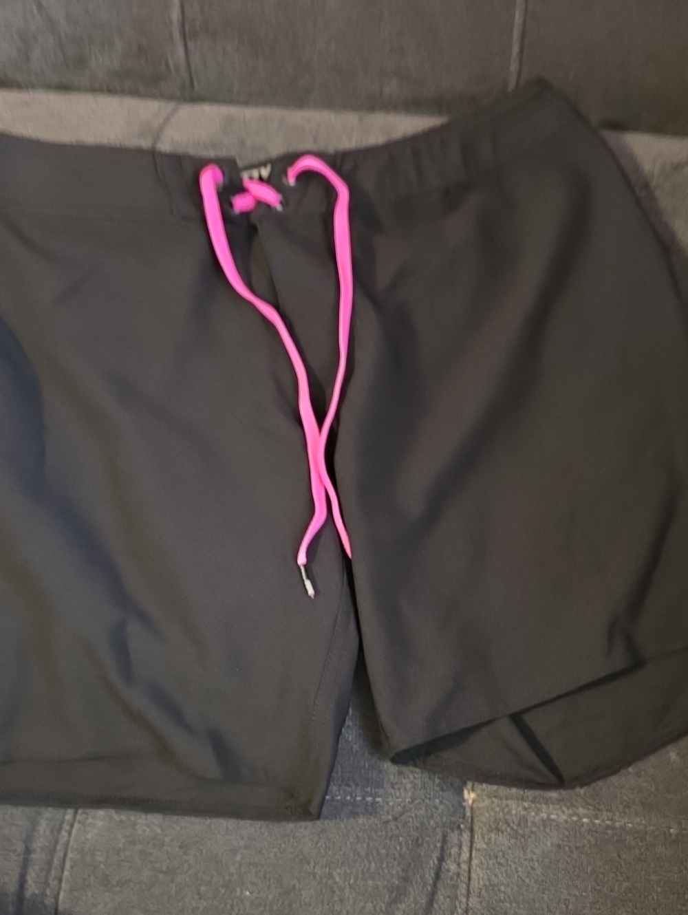 Fox Black Board Shorts with Pink Drawstring